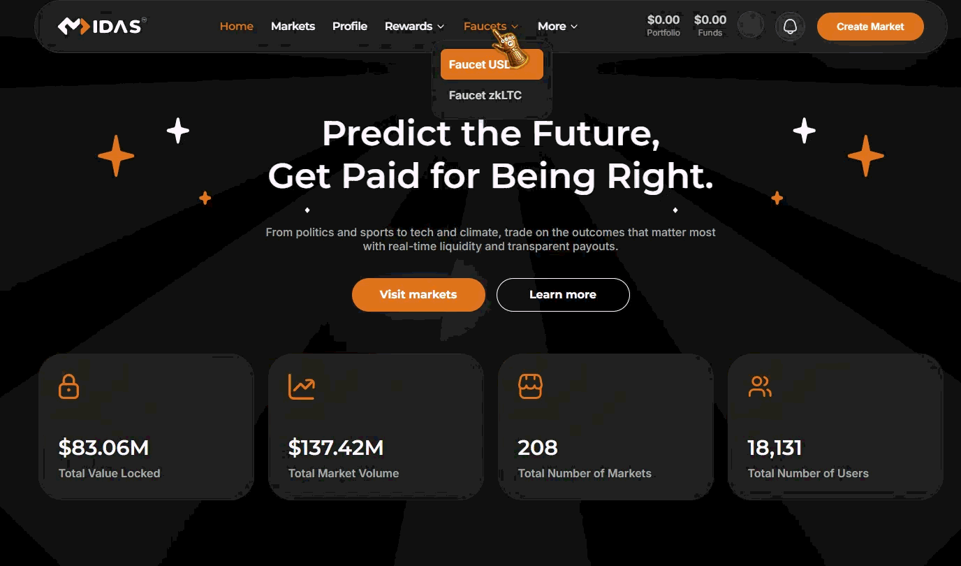 Faucet (USDC + zkLTC)